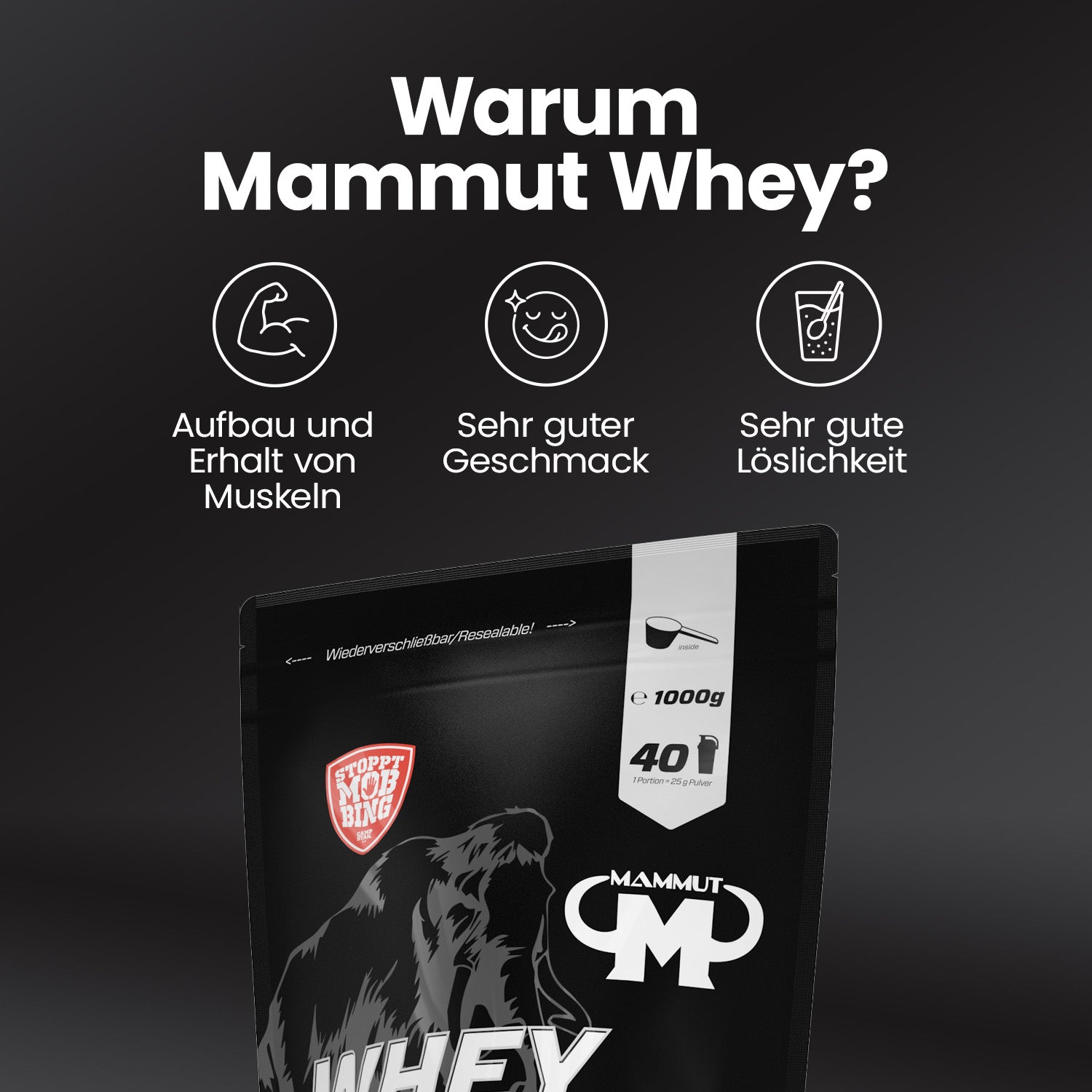 Whey Protein - Brownie - 1000 g Zipp-Beutel#geschmack_brownie
