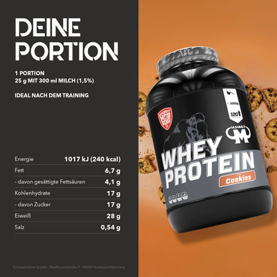 Whey Protein - Cookies - 3000 g Dose#geschmack_cookies