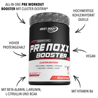 Professional Pre Noxx Booster - Blood Orange - 600 g Dose + Shaker (blau)#_