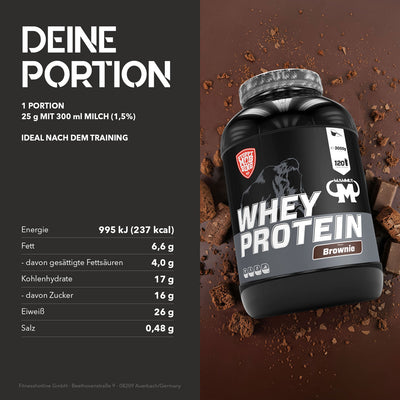 Whey Protein - Brownie - 3000 g Dose#geschmack_brownie