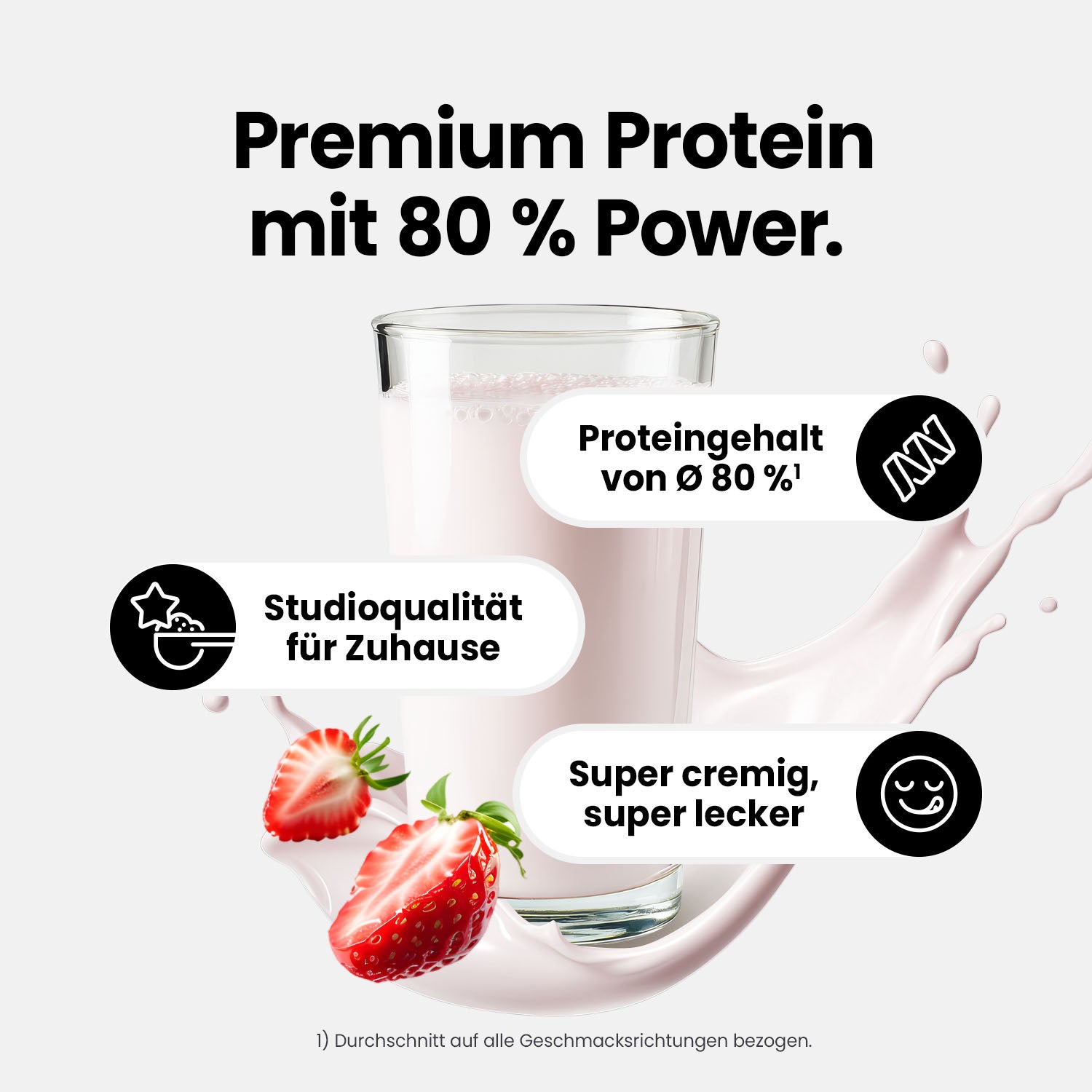 Gourmet Premium Pro Protein - Strawberry Cream - 1000 g Zipp-Beutel#geschmack_strawberry-cream