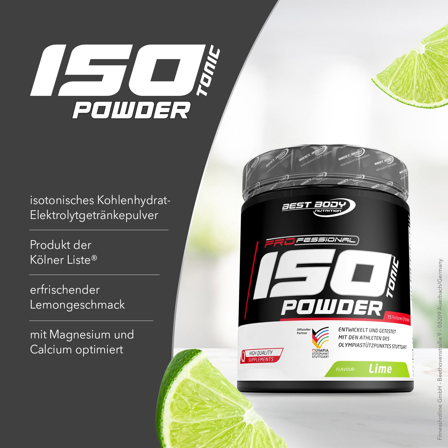 Professional Isotonic Powder - Lime - 600 g Dose#_
