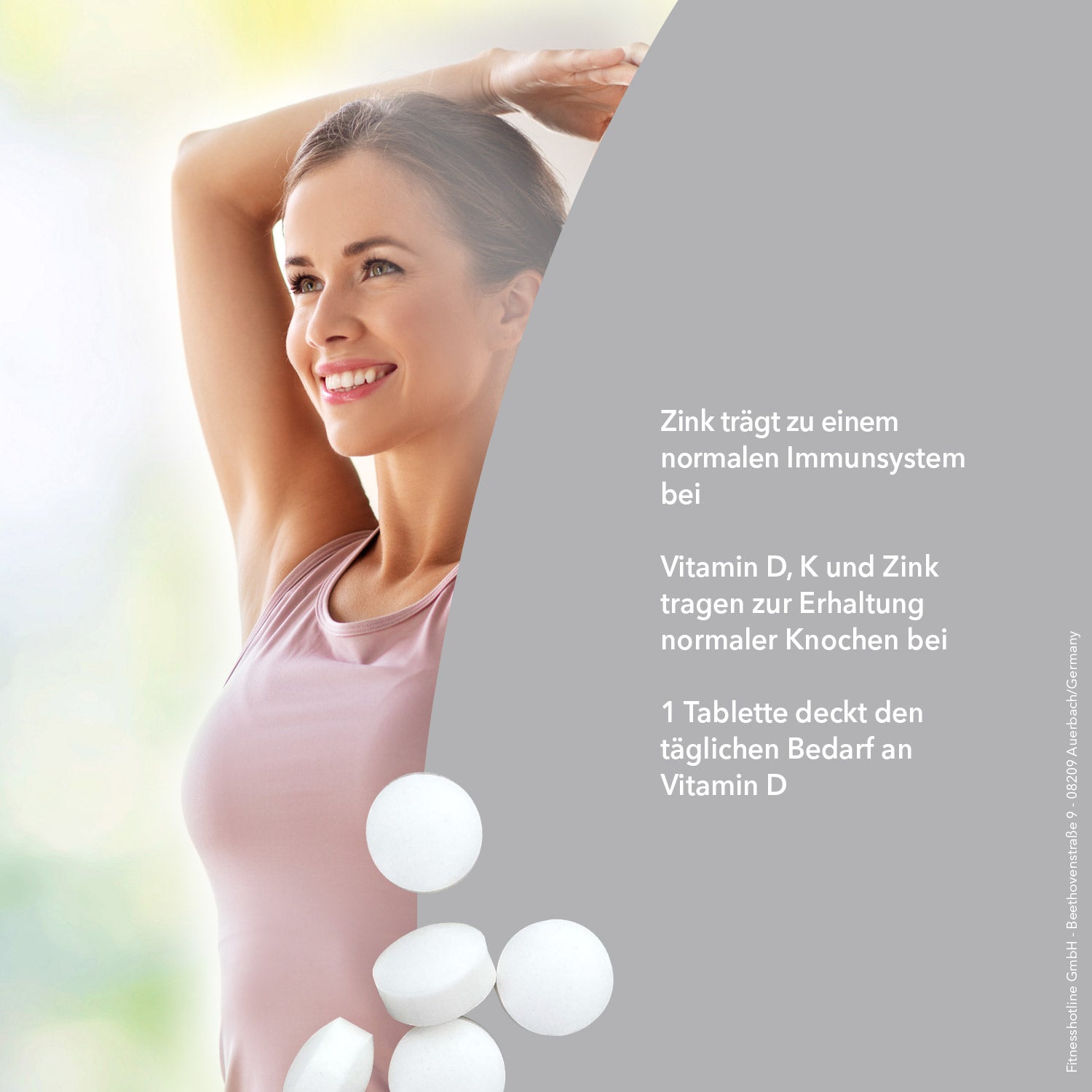 Vitamin D3 + K2 + Zink Tabs - 80 Stück/Dose#_