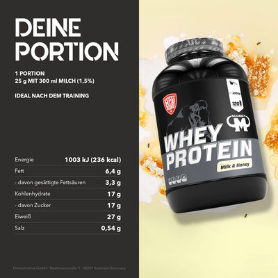 Whey Protein - Milk & Honey - 3000 g Dose#geschmack_milk-honey