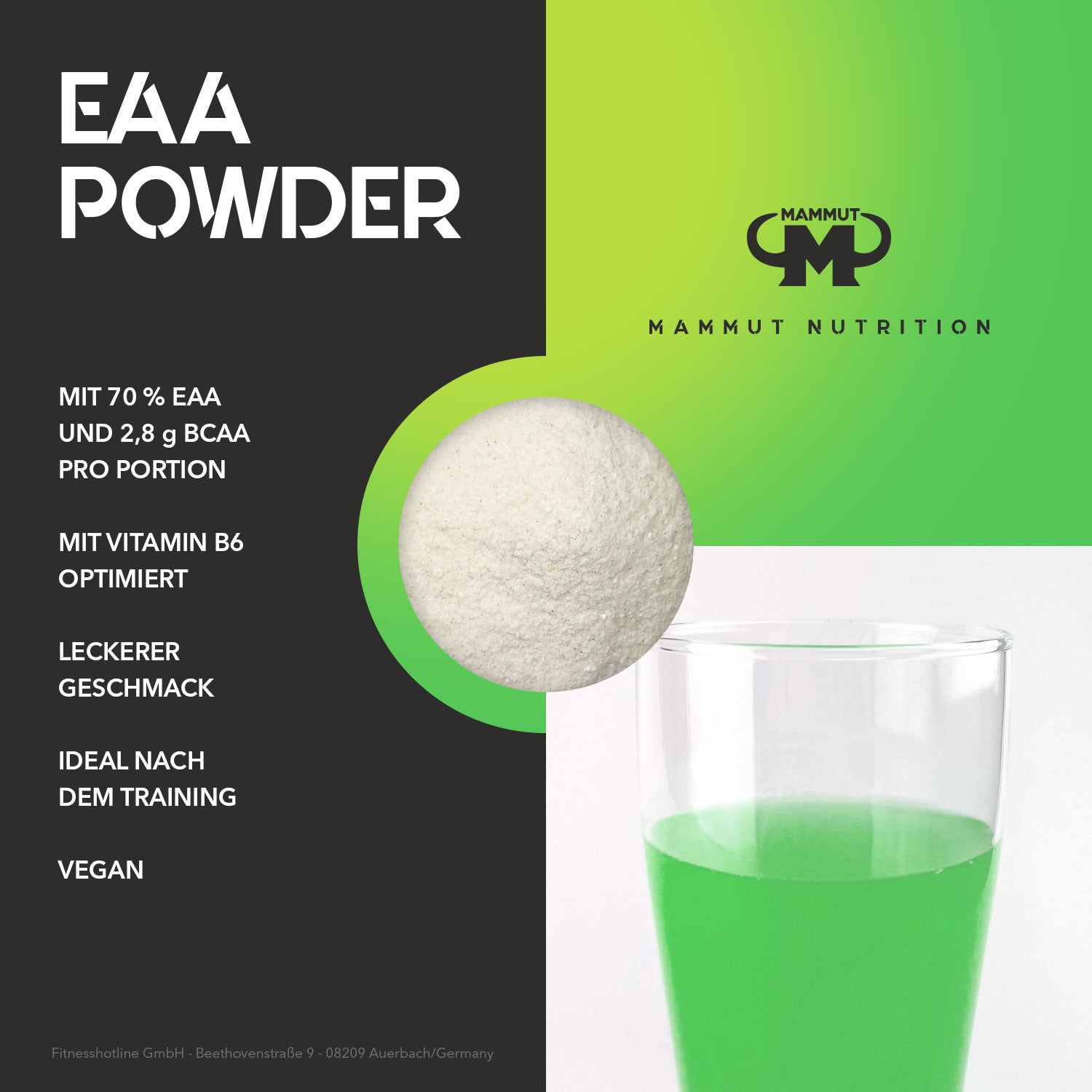 EAA Powder - Green Apple - 250 g Dose#geschmack_green-apple
