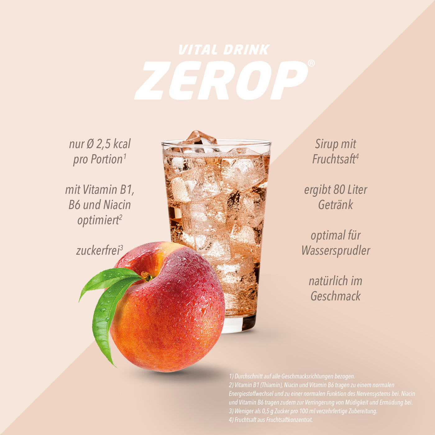 Vital Drink Zerop - Eistee Pfirsich - 500 ml Flasche#geschmack_eistee-pfirsich