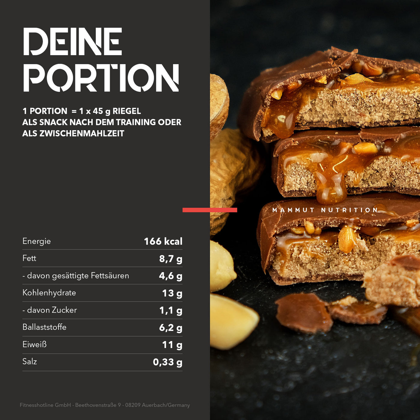 Vegan Protein Bar - Chunky Peanut Caramel - 45 g Riegel#geschmack_chunky-peanut-caramel