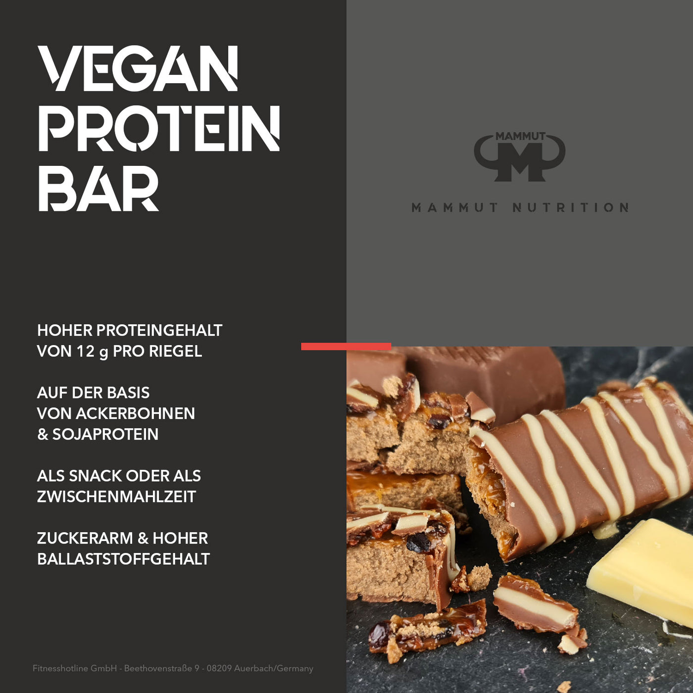 Vegan Protein Bar - Triple Chocolate - 45 g Riegel#geschmack_triple-chocolate