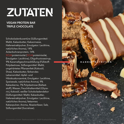 Vegan Protein Bar - Triple Chocolate - 45 g Riegel#geschmack_triple-chocolate