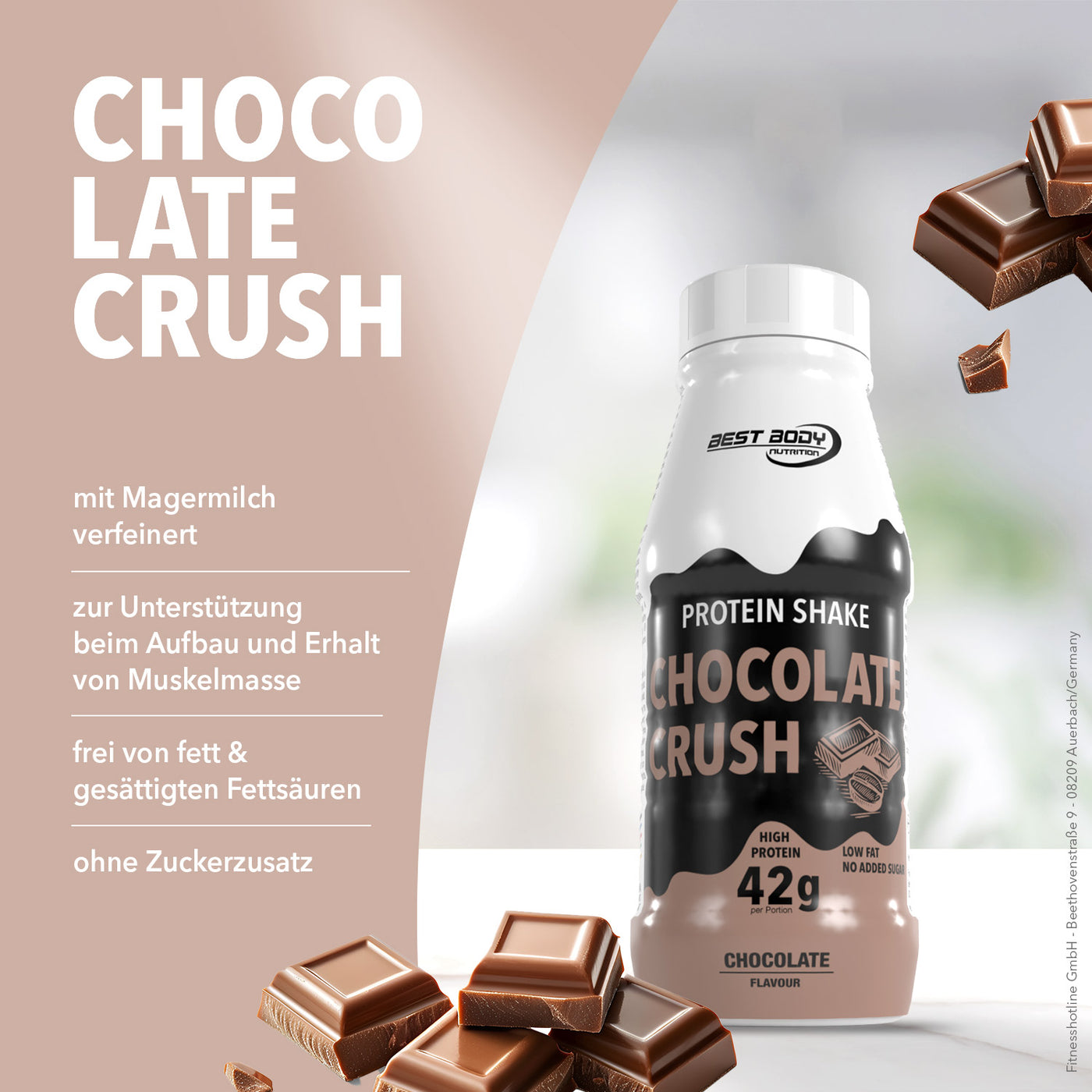Protein Shake - RTD - Chocolate Crush - 500 ml PET Flasche#geschmack_chocolate-crush