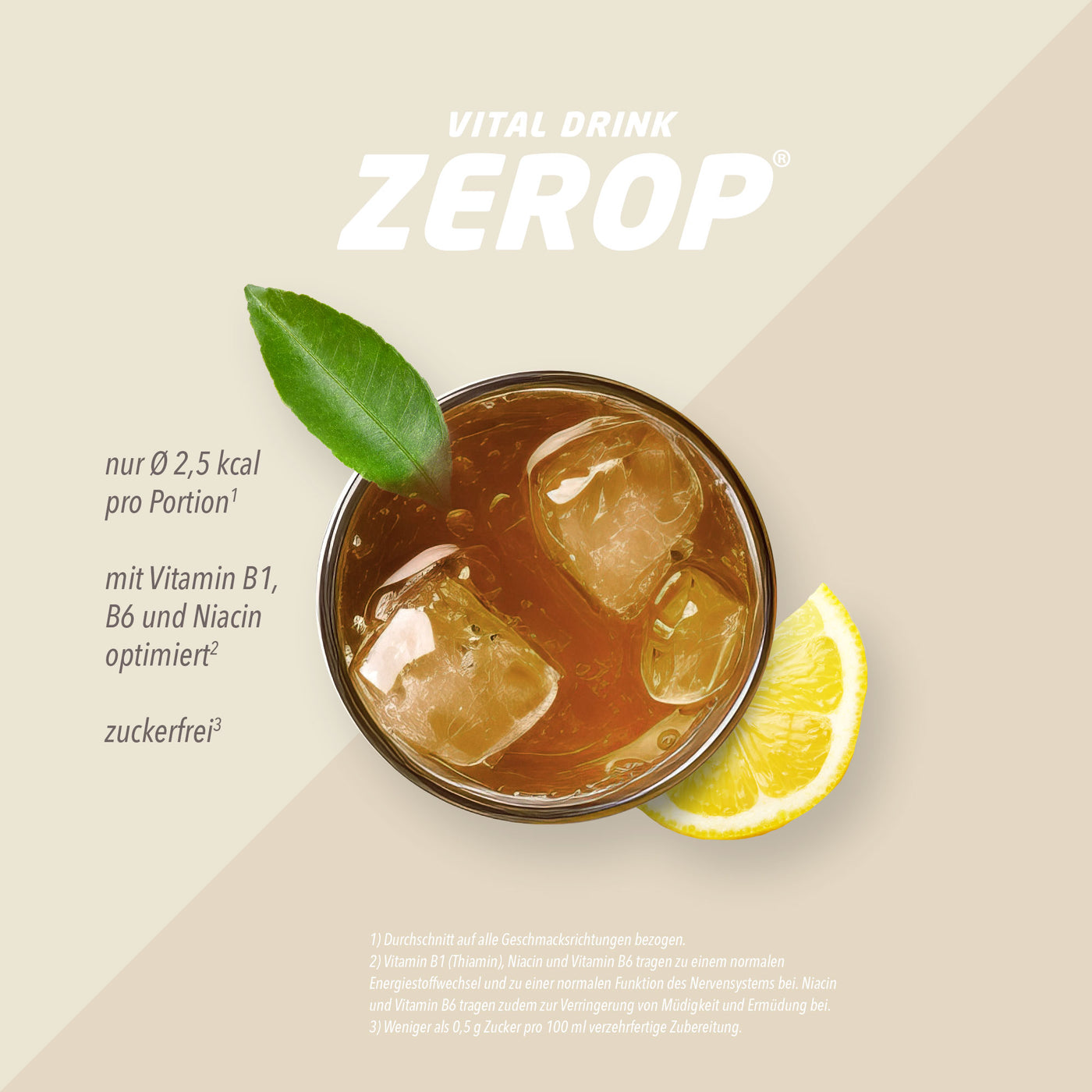 Vital Drink Zerop - Eistee Zitrone - 1 L + Dosierpumpe#geschmack_eistee-zitrone