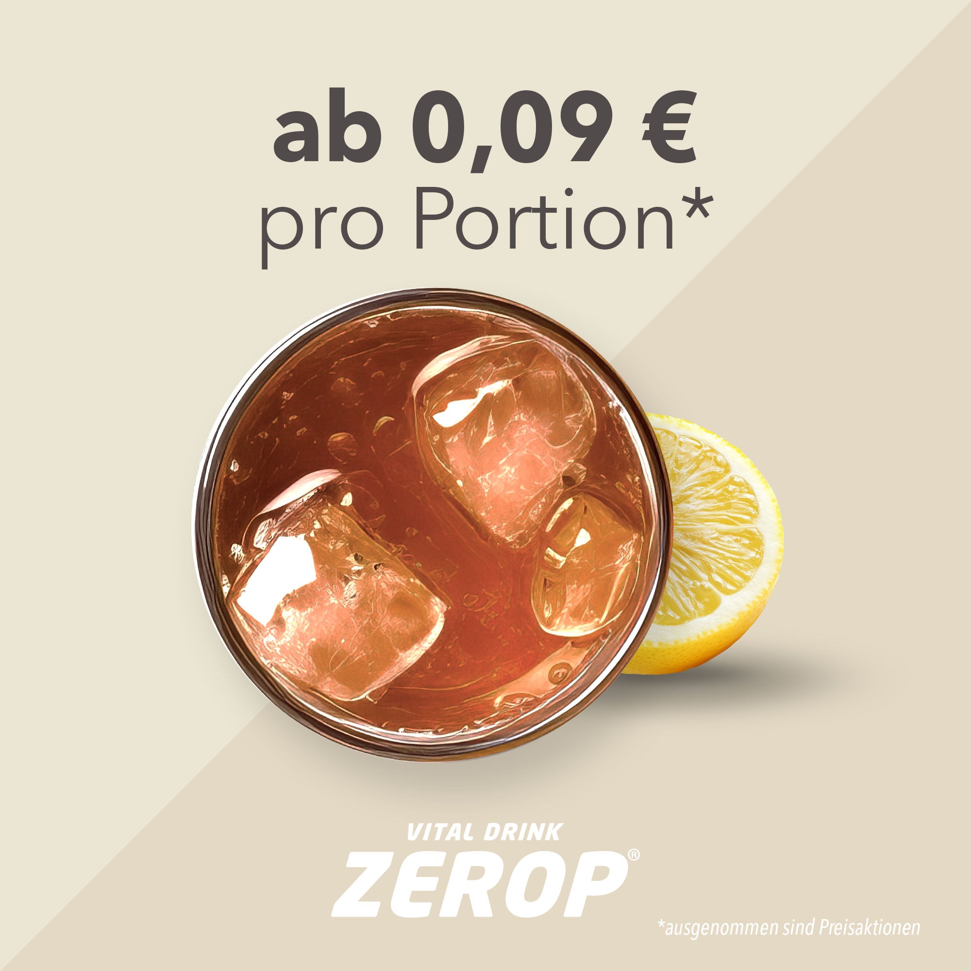 Vital Drink Zerop - Eistee Zitrone - 1000 ml Flasche#geschmack_eistee-zitrone