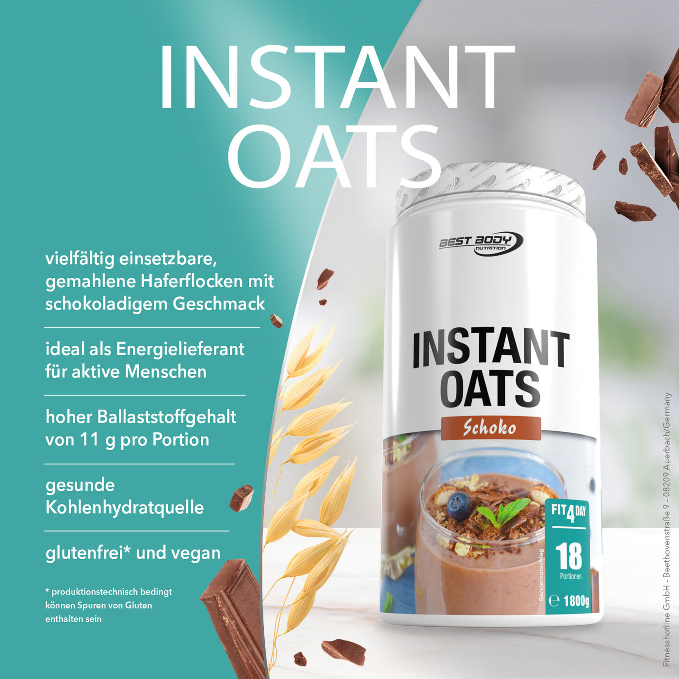 Instant Oats - Schoko - 1800 g Dose#_