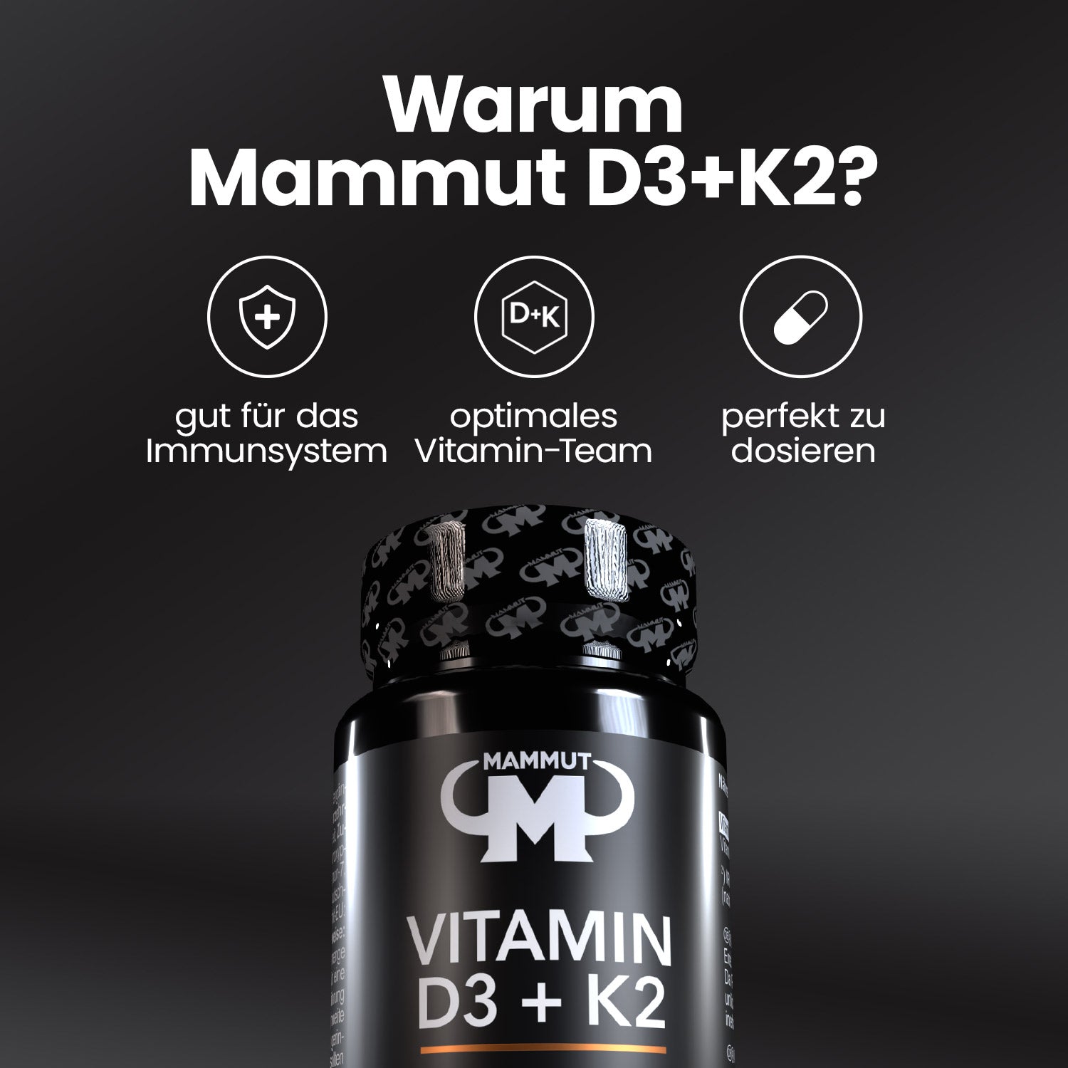 Vitamin D3 + K2 Caps - 90 Stück/Dose#_