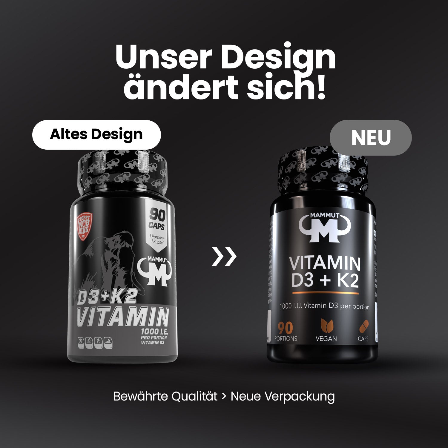 Vitamin D3 + K2 Caps - 90 Stück/Dose#_