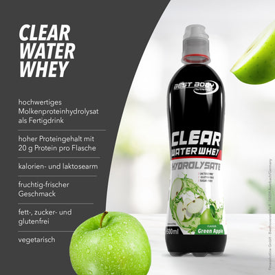 Clear Water Whey Drink - RTD - Green Apple - 500 ml PET Flasche#geschmack_green-apple