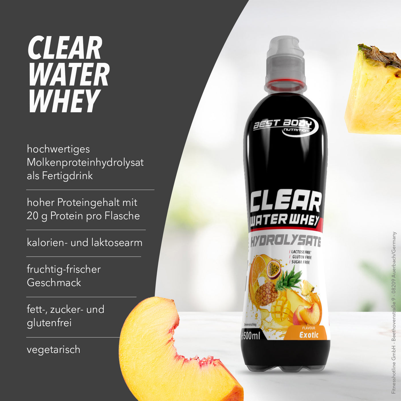 Clear Water Whey Drink - RTD - Exotic - 500 ml PET Flasche#geschmack_exotic