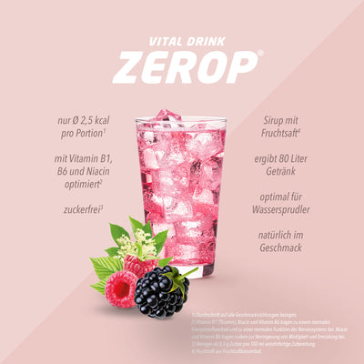 Vital Drink Zerop - Waldfrucht - 1000 ml Flasche#geschmack_waldfrucht