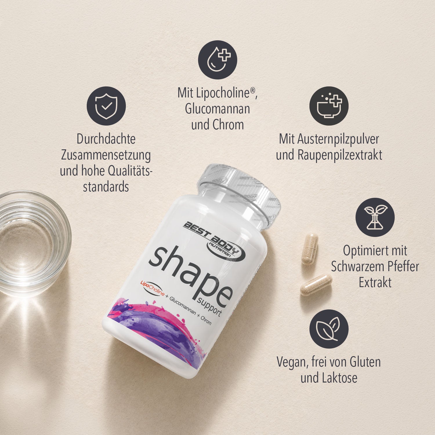 Shape Support - Caps - 90 Stück/Dose#_