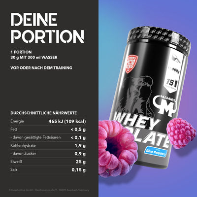 Whey Isolate - Blue Raspberry - 460 g Dose#geschmack_blue-raspberry