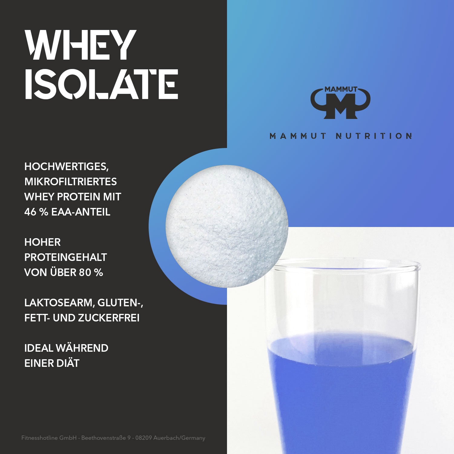 Whey Isolate - Blue Raspberry - 460 g Dose#geschmack_blue-raspberry