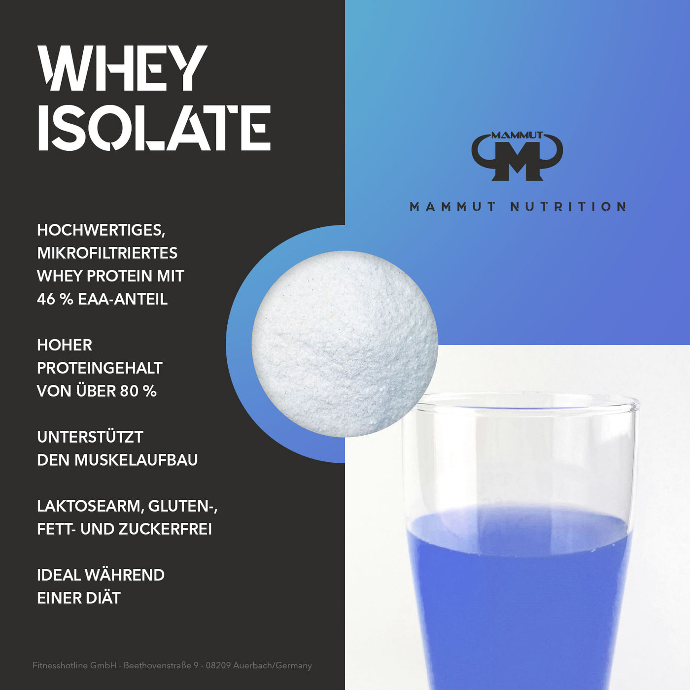 Whey Isolate - Blue Raspberry - 460 g Dose#geschmack_blue-raspberry