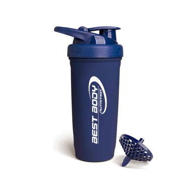 Edelstahl Shaker - Reforce Navy Blue Matt - Design Best Body Nutrition - Stück#farbe_matt-dunkelblau