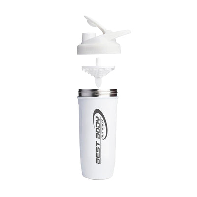 Edelstahl Shaker - Reforce White Matt - Design Best Body Nutrition - Stück#farbe_matt-weiss