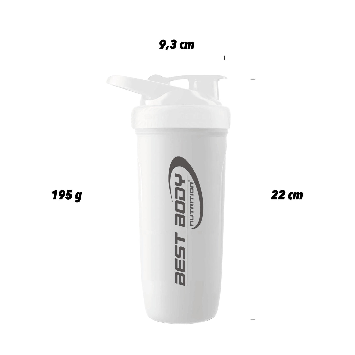 Edelstahl Shaker - Reforce White Matt - Design Best Body Nutrition - Stück#farbe_matt-weiss