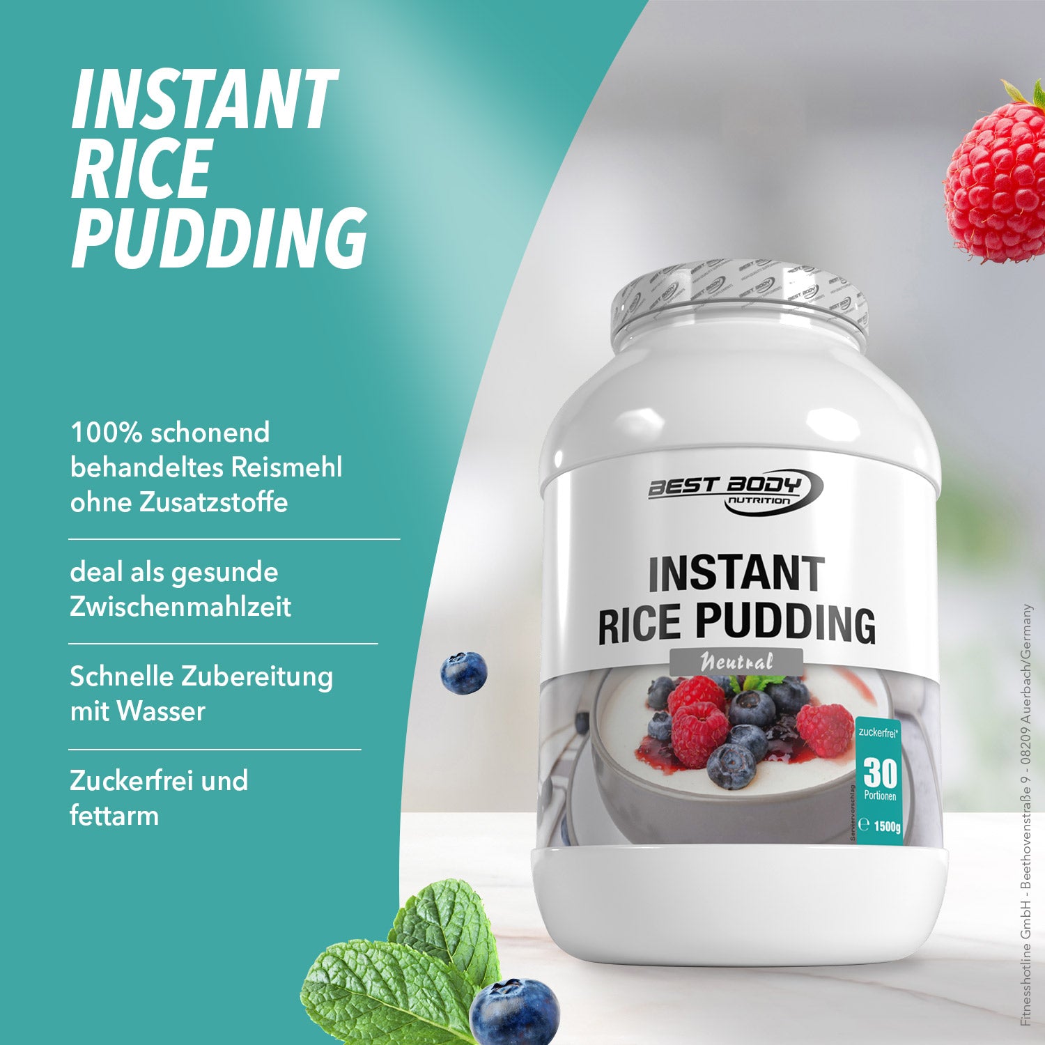Instant Rice Pudding - Neutral - 1500 g Dose#_