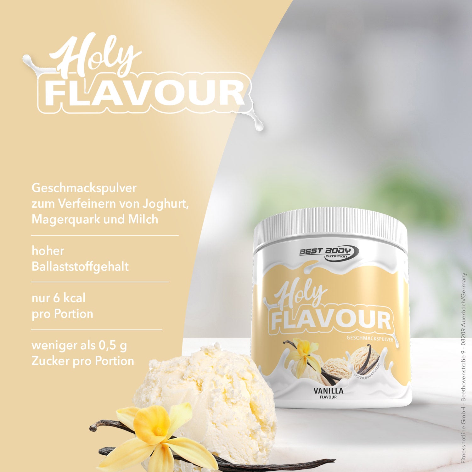 Holy Flavour - Geschmackspulver - Vanilla - 90 g Dose#geschmack_vanilla