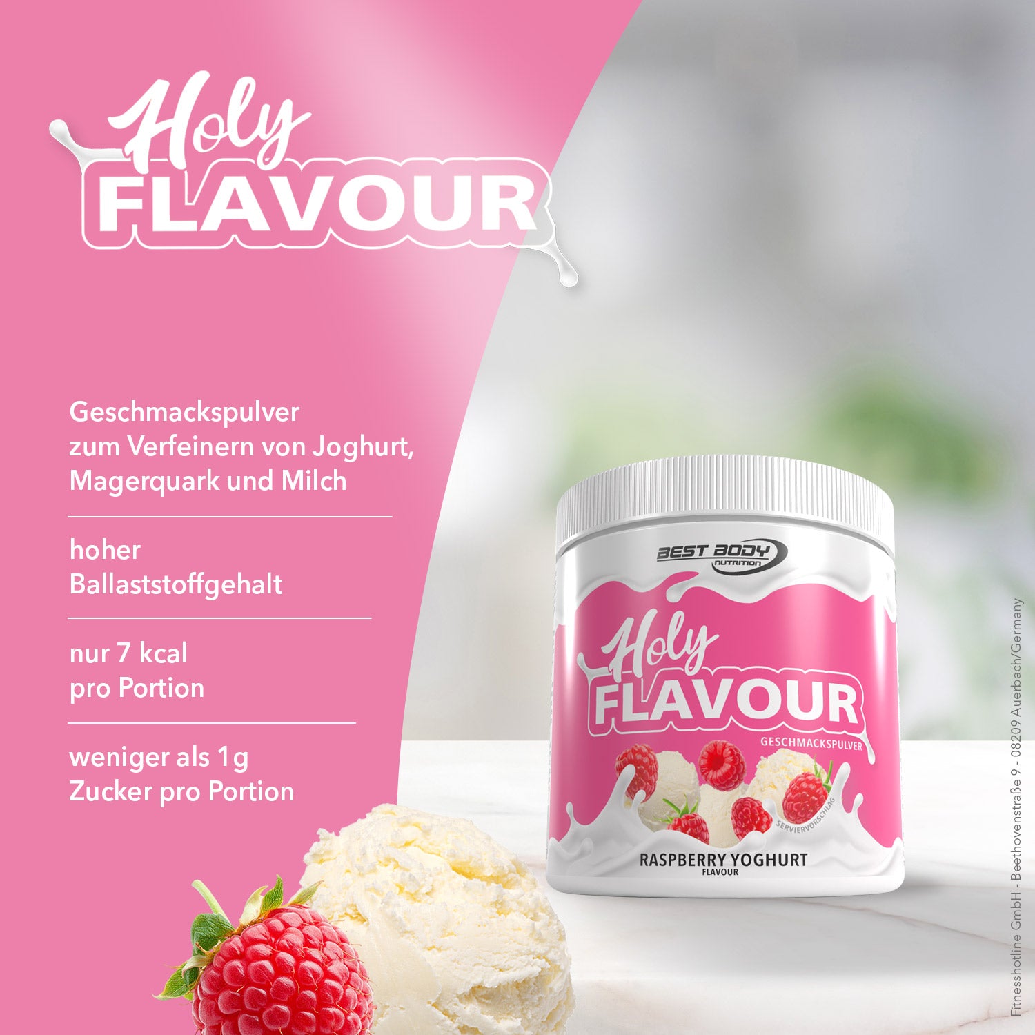 Holy Flavour - Geschmackspulver - Raspberry Yoghurt - 90 g Dose#geschmack_raspberry-yoghurt