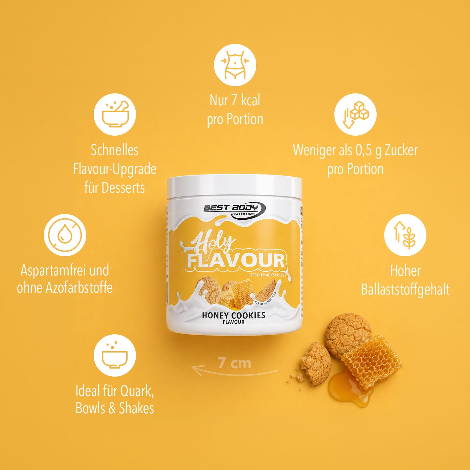 Holy Flavour - Geschmackspulver - Honey Cookies - 90 g Dose#geschmack_honey-cookies