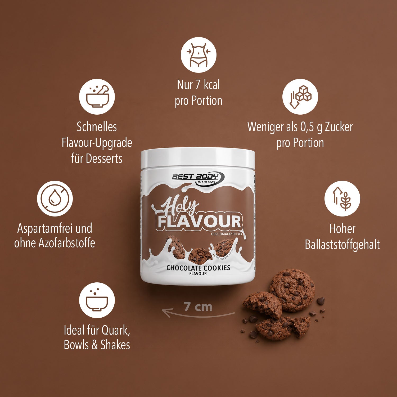 Holy Flavour - Geschmackspulver - Chocolate Cookies - 90 g Dose#geschmack_chocolate-cookies