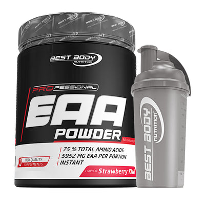 EAA Pulver - Strawberry Kiwi - 450 g Dose + Shaker#_