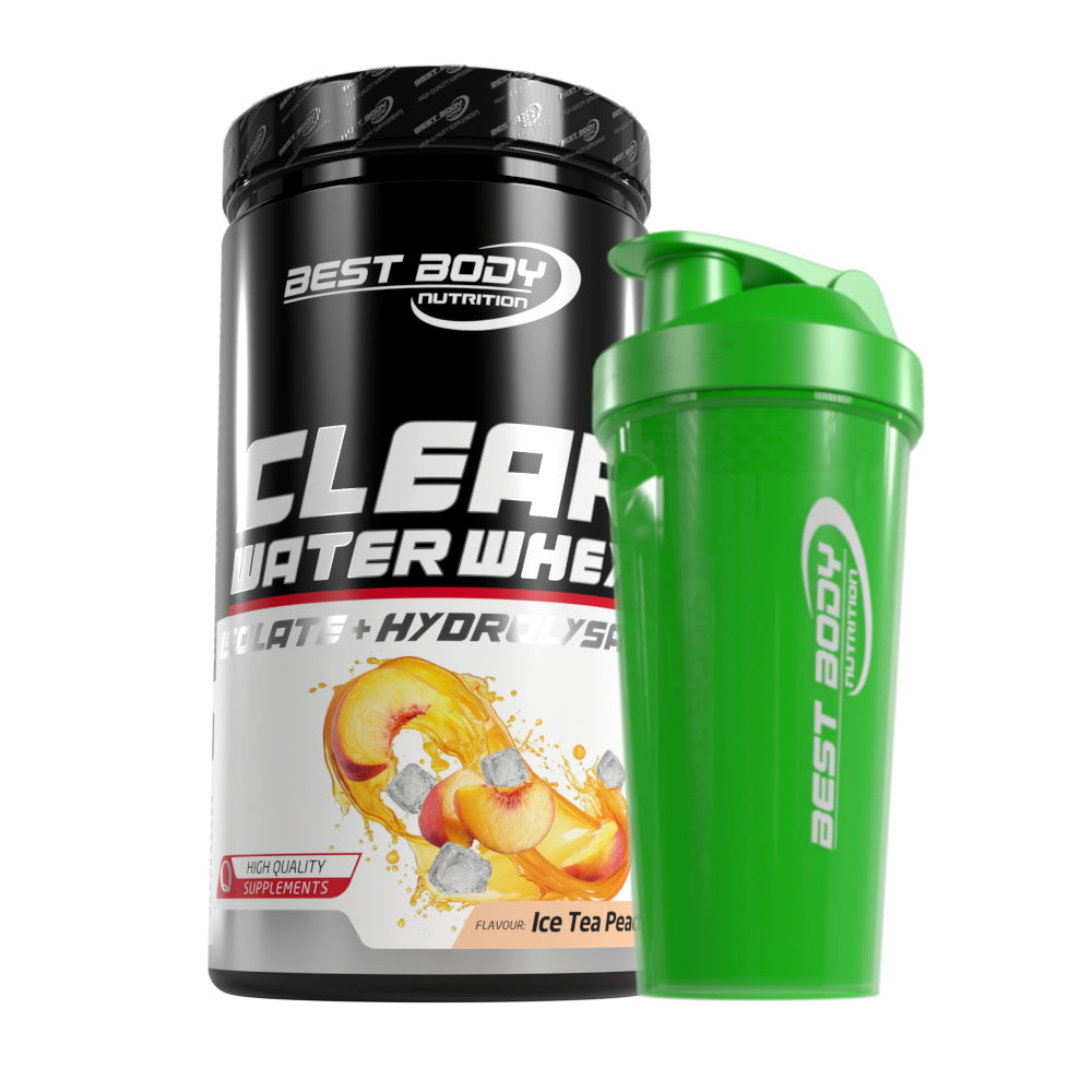 Clear Water Whey Isolate - Ice Tea Peach - 450 g Dose + Shaker#geschmack_ice-tea-peach