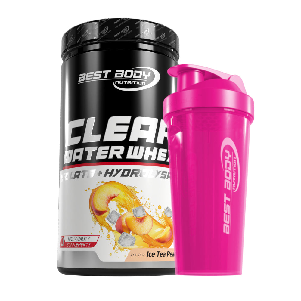 Clear Water Whey Isolate - Ice Tea Peach - 450 g Dose + Shaker#geschmack_ice-tea-peach