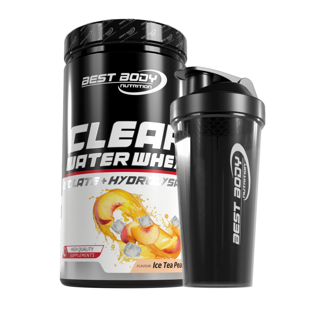 Clear Water Whey Isolate - Ice Tea Peach - 450 g Dose + Shaker#geschmack_ice-tea-peach
