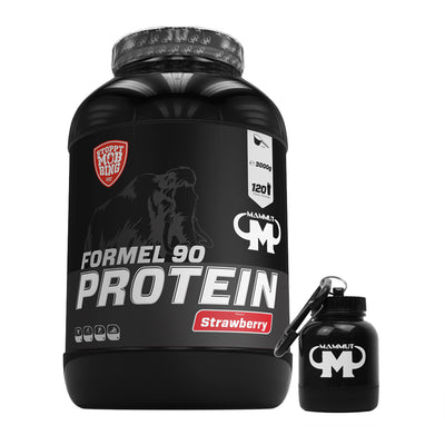 Formel 90 Protein - Strawberry - 3000 g Dose + Powderbank