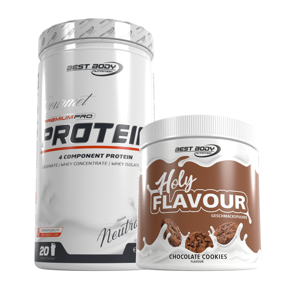 Gourmet Protein - Neutral - 500 g Dose + Holy Flavour Chocolate Cookies 250 g Dose#_