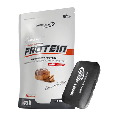 Gourmet Protein - Cinnamon Roll - 1000 g Beutel + Pillenbox