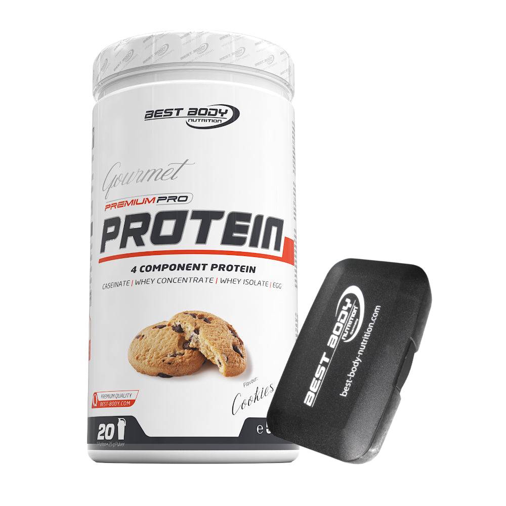Gourmet Protein - Cookies - 500 g Dose + Pillenbox