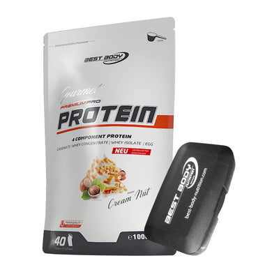 Gourmet Protein - Cream Nut - 1000 g Beutel + Pillenbox