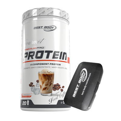 Gourmet Protein - Iced Coffee - 500 g Dose + Pillenbox