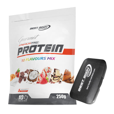 Gourmet Protein - Mix-Beutel (10 x 25 g) + Pillenbox#geschmack_mix-beutel-10-x-25-g