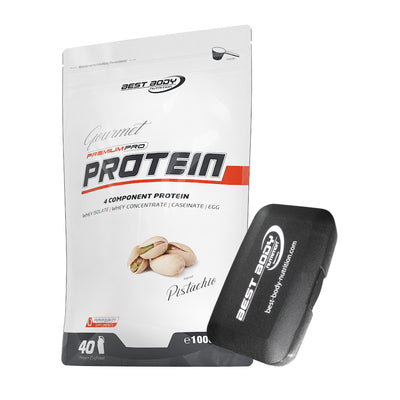 Gourmet Protein - Pistachio - 1000 g Beutel + Pillenbox