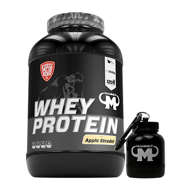 Whey Protein - Apple Strudel - 3000 g Dose + Powderbank
