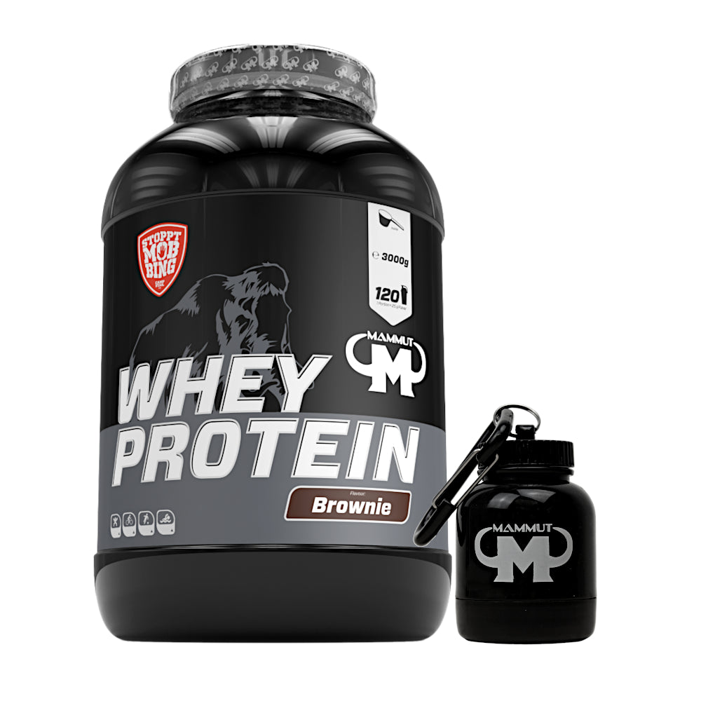 Whey Protein - Brownie - 3000 g Dose + Powderbank#geschmack_brownie