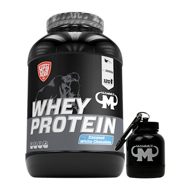 Whey Protein - Coconut White Chocolate - 3000 g Dose + Powderbank