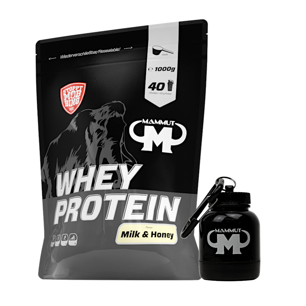 Whey Protein - Milk & Honey - 1000 g Zipp-Beutel + Powderbank
